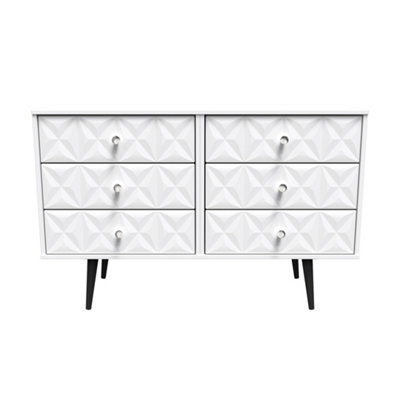B&Q Toledo 6 Drawer Chest In Matt (Ready Assembled) White