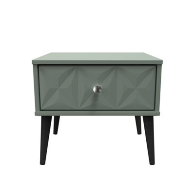 B&Q Green Toledo Drawer Bedside In Reed (Ready Assembled) Size 1