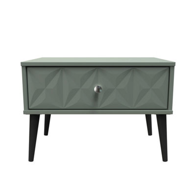 Toledo 1 Drawer Wide Side Table In Reed Green (Ready Assembled) from B&Q