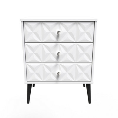 Toledo 3 Drawer Chest In White Matt (Ready Assembled) from B&Q