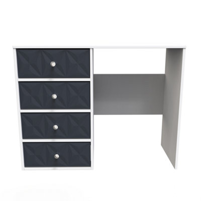 B&Q Toledo 4 Drawer Vanity In Matt & (Ready Assembled) Indigo/White