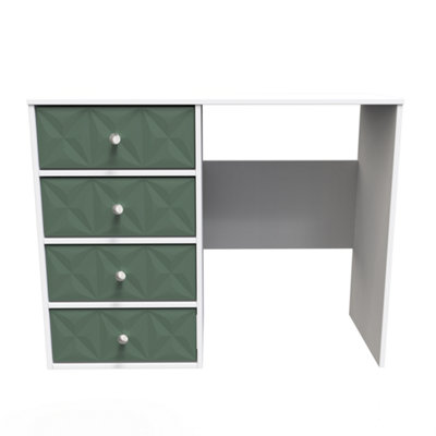 B&Q Toledo 4 Drawer Vanity In Labrador & (Ready Assembled) Green/White
