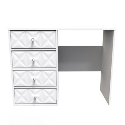 B&Q Toledo 4 Drawer Vanity In Matt (Ready Assembled) White