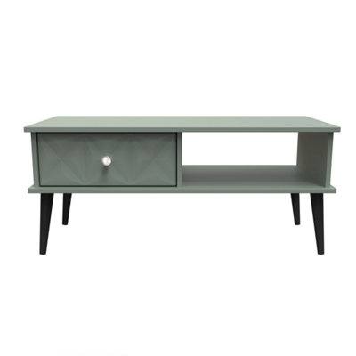 Toledo 1 Drawer Coffee Table In Reed Green (Ready Assembled) from B&Q