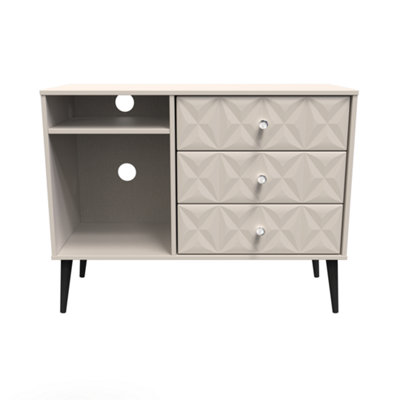 Toledo 3 Drawer Tv Unit In Kashmir Matt (Ready Assembled) from B&Q