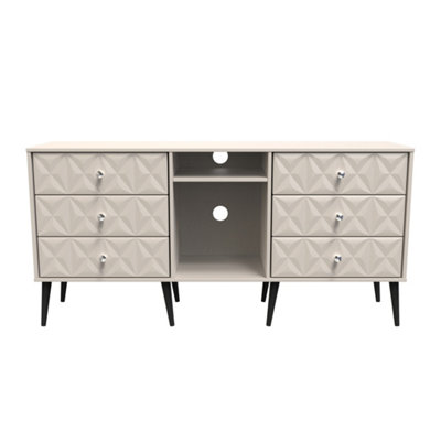 B&Q Black Toledo Drawer Sideboard In Kashmir Matt (Ready Assembled) Size 6