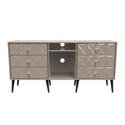Toledo 6 Drawer Sideboard In Mushroom (Ready Assembled) from B&Q