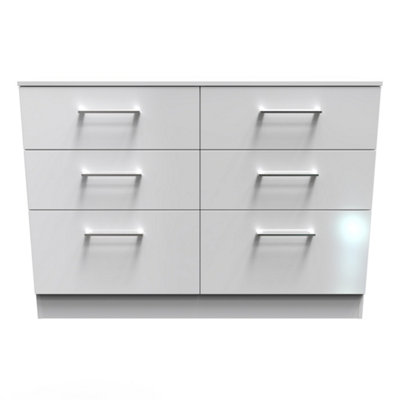 Chester 6 Drawer Wide Chest In White (Ready Assembled) from B&Q