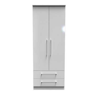 Chester 2 Door 2 Drawer Wardrobe In White (Ready Assembled) from B&Q