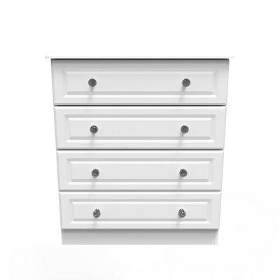Stratford 4 Drawer Chest In White Ash (Ready Assembled) from B&Q