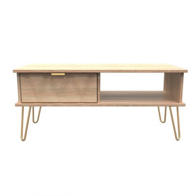 Dallas 1 Drawer Coffee Table In Bardolino Oak (Ready Assembled) from B&Q