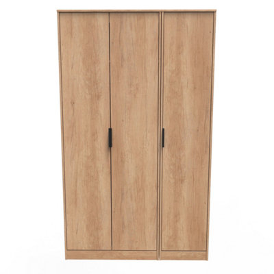 B&Q Fuji 3 Door Wardrobe In Nebraska Oak (Ready Assembled)