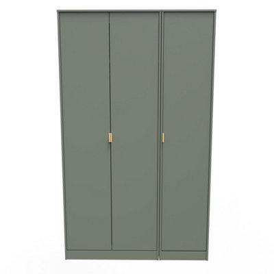 B&Q Fuji 3 Door Wardrobe In Reed (Ready Assembled) Green