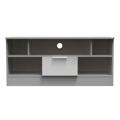 Dover 1 Drawer Open Tv Unit In Dusk Grey (Ready Assembled) from B&Q