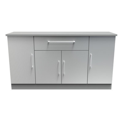Gloucester Wide 4 Door 1 Drawer Sideboard In Dusk Grey (Ready Assembled) from B&Q