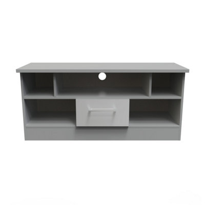 Gloucester 1 Drawer Open Tv Unit In Dusk Grey (Ready Assembled) from B&Q