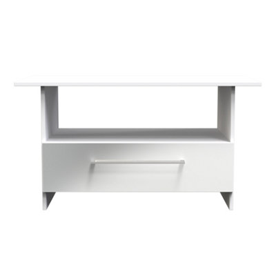 Gloucester Bottom Drawer Coffee Table In Uniform Grey & White Matt (Ready Assembled) from B&Q