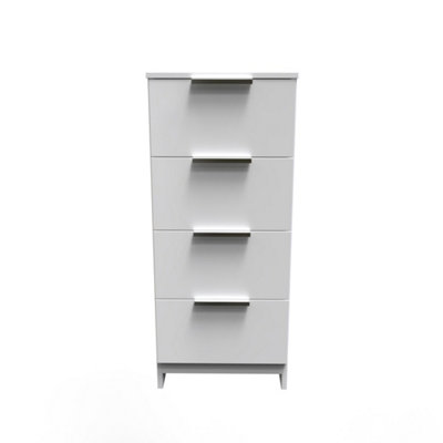 Poole 4 Drawer Tallboy In White (Ready Assembled) from B&Q