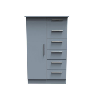 Trent 1 Door 5 Drawer Kids Robe In Denim (Ready Assembled) from B&Q