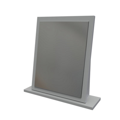 Linear Grey Rectangular Freestanding Framed Mirror(H)50.5Cm (W)48Cm from B&Q