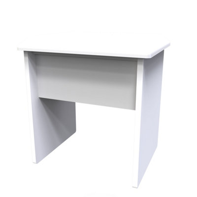 Linear Matt White Dressing Table Stool from B&Q
