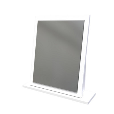 Linear White Rectangular Freestanding Framed Mirror(H)50.5Cm (W)48Cm from B&Q