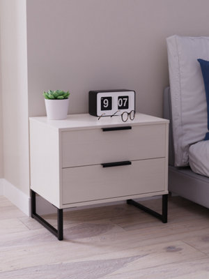 Beijing 2 Drawer Midi Bedside Cabinet In Kashmir Ash (Ready Assembled) from B&Q