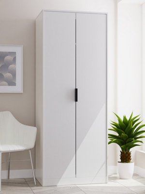Beijing Tall Plain Wardrobe In Grey Ash (Ready Assembled) from B&Q