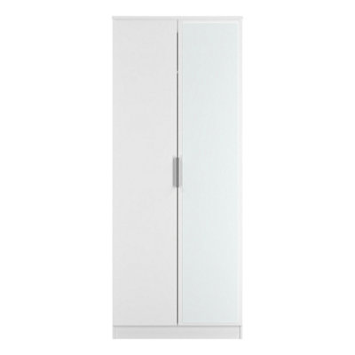 Dover Double Mirror Wardrobe In White Gloss & White Matt (Ready Assembled) from B&Q