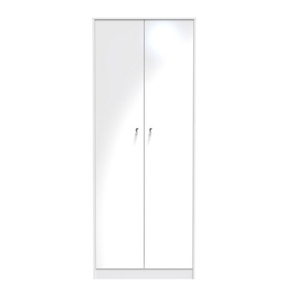  - Taunton 2 Door Wardrobe In White (Ready Assembled)