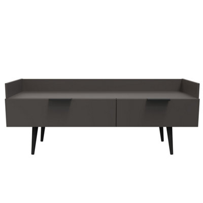 Fuji 2 Drawer Tv Unit In Graphite (Ready Assembled) from B&Q