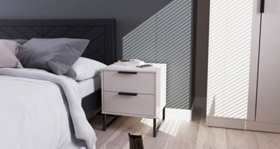 Beijing 2 Drawer Compact Bedside Cabinet In Kashmir Ash (Ready Assembled) from B&Q