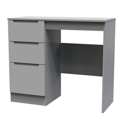 B&Q Milan Ready Assembled 3 Drawer Dressing Table (H)785Mm (W)904Mm (D)390Mm Grey