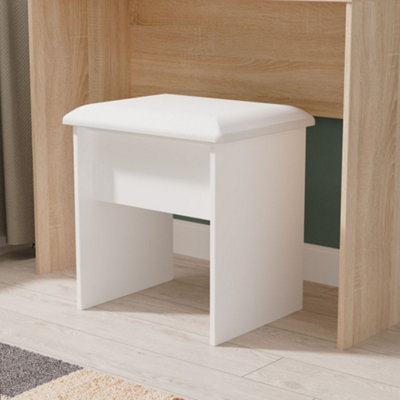 Savona White Ash Dressing Table Stool from B&Q