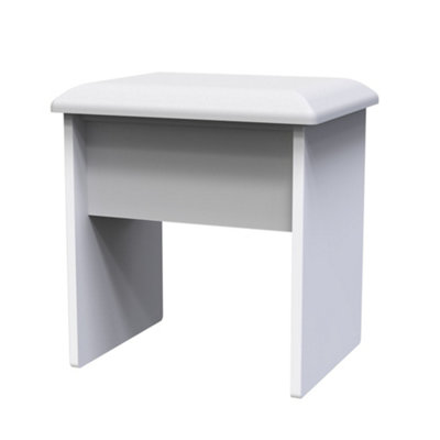 Nashville White Dressing Table Stool from B&Q