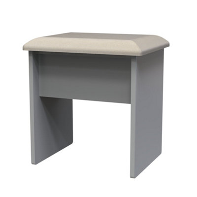 Nashville Grey Dressing Table Stool from B&Q
