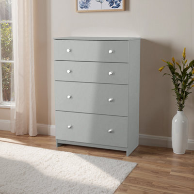 Yarmouth Ready Assembled Matt Grey No Effect 3 Drawer Wide Chest (H)685mm (W)740mm (D)390mm from B&Q