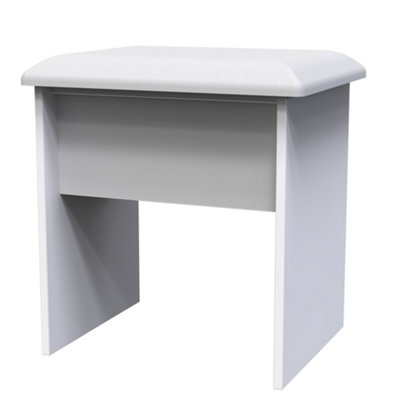 Yarmouth White Dressing Table Stool from B&Q