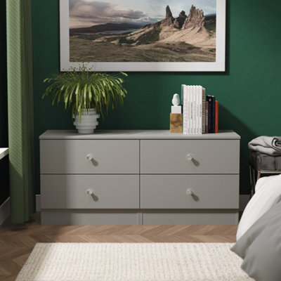 Portland 4 Drawer Bed Box In Uniform Grey & Dusk Grey (Ready Assembled) from B&Q