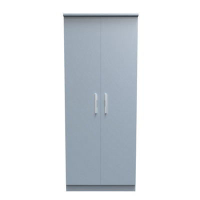  - Trent Double Wardrobe In Denim Blue (Ready Assembled)