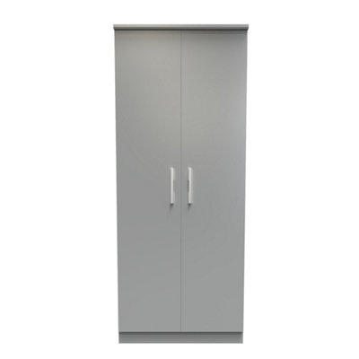 - Trent Double Wardrobe In Dusk Grey (Ready Assembled)