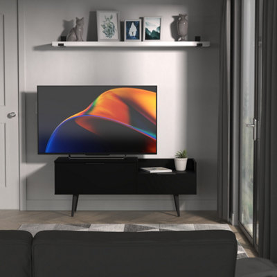 Fuji 2 Drawer Media Console Unit In Black Matt (Ready Assembled) from B&Q