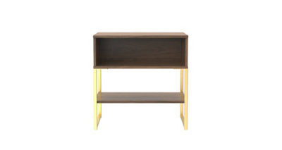 Tamworth Single Open Bedside Cabinet In Carini Walnut (Ready Assembled) from B&Q