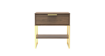 Tamworth Single 1 Drawer Bedside Cabinet In Carini Walnut (Ready Assembled) from B&Q