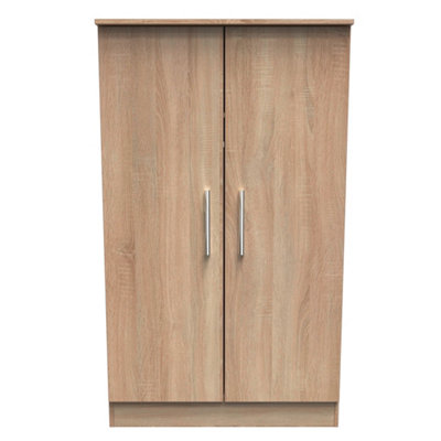 Trent Double Midi Wardrobe In Black Gloss & Black Matt (Ready Assembled) from B&Q