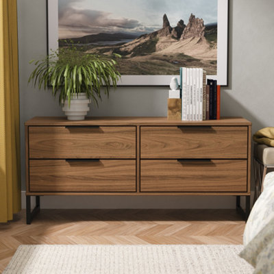 Beijing 4 Drawer Bed Box In Carini Walnut (Ready Assembled) from B&Q