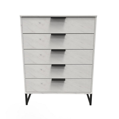 Beijing 5 Drawer Chest Of Drawers In Marble (Ready Assembled) from B&Q