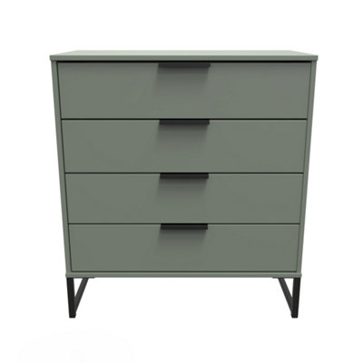 Beijing 4 Drawer Chest Of Drawers In Reed Green (Ready Assembled) from B&Q