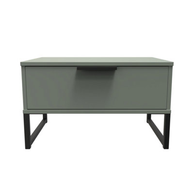Beijing 1 Drawer Midi Bedside Cabinet In Reed Green (Ready Assembled) from B&Q