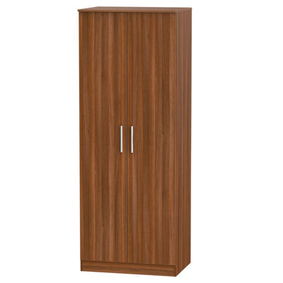  - Trent Tall Double Hanging Wardrobe In Noche Walnut (Ready Assembled)